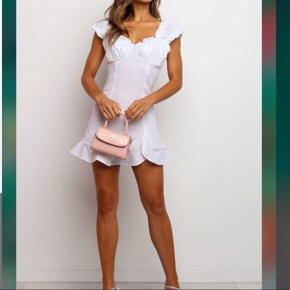 Petal and Pup White Sabirah Mini Dress - Women's Size 2 - Picture 1 of 5